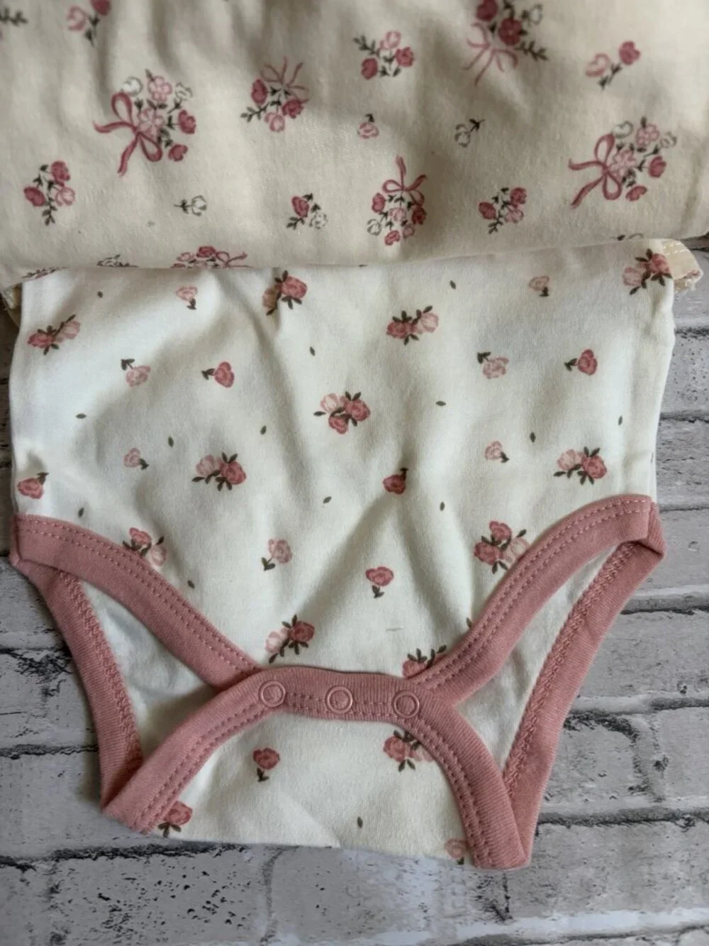 Chickpea Girls 3pk One Piece Flowers Size 6-9mo NWT